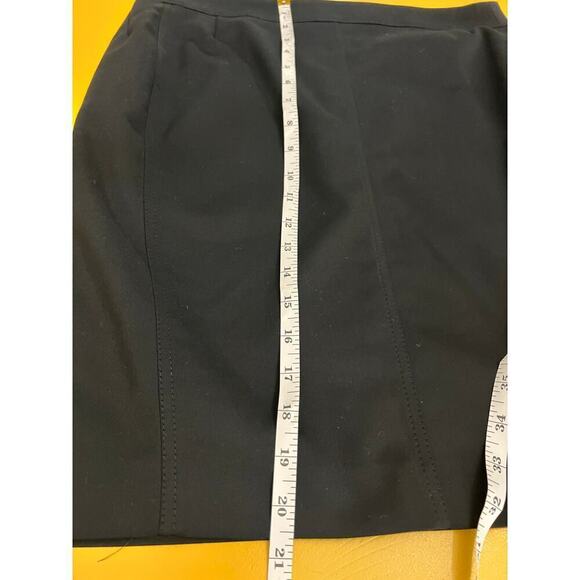 Akris Punto Solid Black Knee Length Stretch Cotton Pencil Skirt Size 8 - Picture 4 of 7